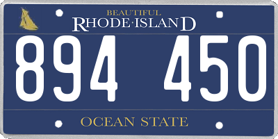 RI license plate 894450