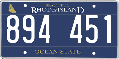 RI license plate 894451