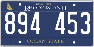 RI license plate 894453