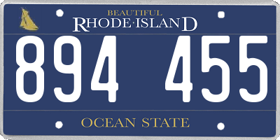 RI license plate 894455