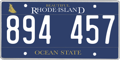 RI license plate 894457