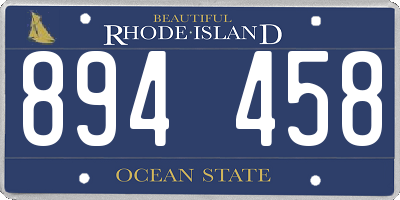 RI license plate 894458