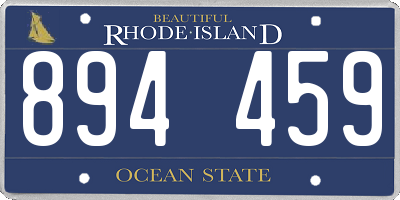 RI license plate 894459