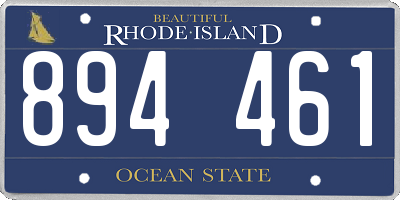RI license plate 894461