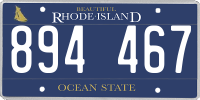 RI license plate 894467