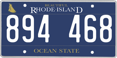 RI license plate 894468