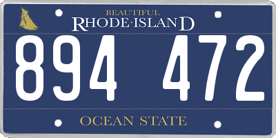 RI license plate 894472