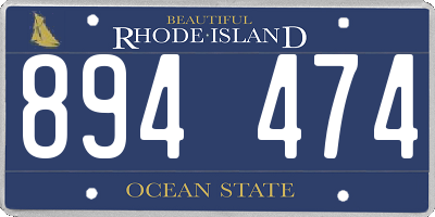 RI license plate 894474