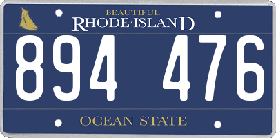 RI license plate 894476
