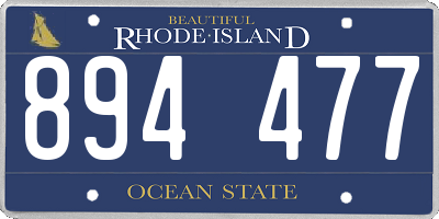 RI license plate 894477