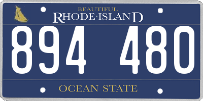 RI license plate 894480
