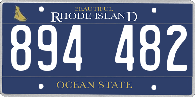 RI license plate 894482