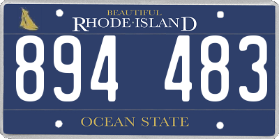 RI license plate 894483