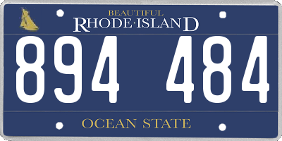 RI license plate 894484
