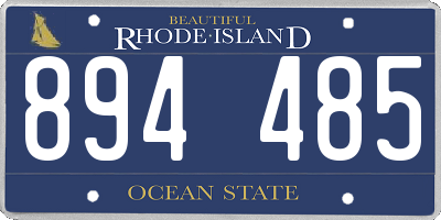 RI license plate 894485