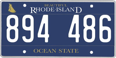 RI license plate 894486