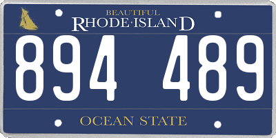 RI license plate 894489