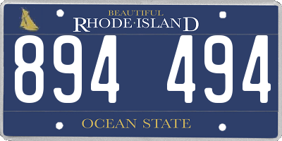 RI license plate 894494