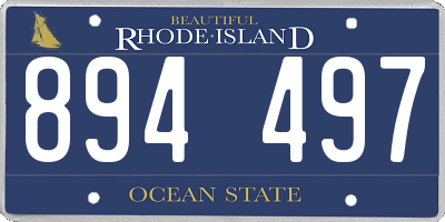 RI license plate 894497