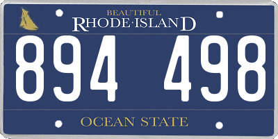 RI license plate 894498