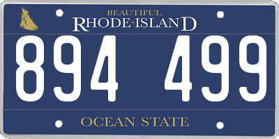 RI license plate 894499