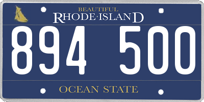RI license plate 894500