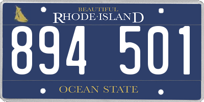 RI license plate 894501