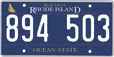 RI license plate 894503