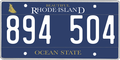 RI license plate 894504
