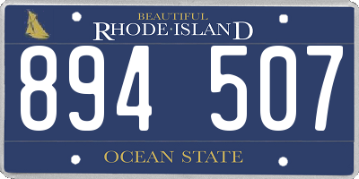 RI license plate 894507