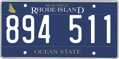 RI license plate 894511