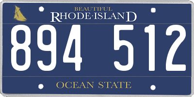 RI license plate 894512