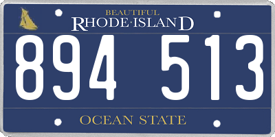 RI license plate 894513