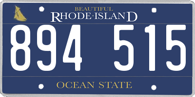 RI license plate 894515