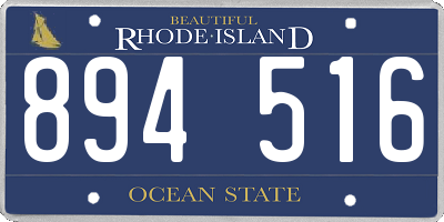 RI license plate 894516