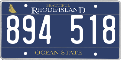 RI license plate 894518