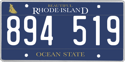 RI license plate 894519