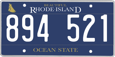 RI license plate 894521