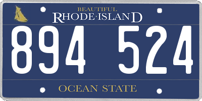 RI license plate 894524