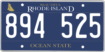 RI license plate 894525