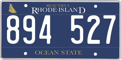 RI license plate 894527