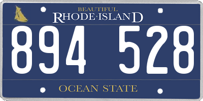 RI license plate 894528