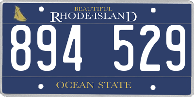 RI license plate 894529