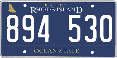 RI license plate 894530