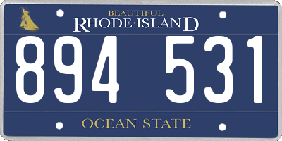 RI license plate 894531