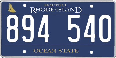 RI license plate 894540