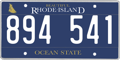 RI license plate 894541