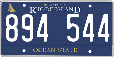 RI license plate 894544