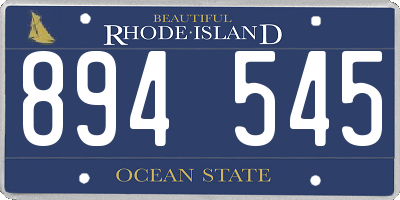 RI license plate 894545