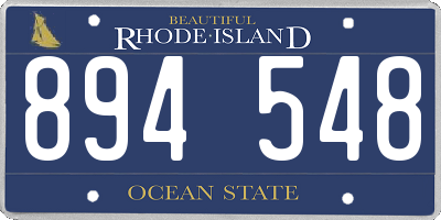 RI license plate 894548